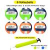 Xcello Sports Volleyball Assorted Graphics with Pump Navy/Green/White, Navy/Orange/White (Pack of 6) view 2