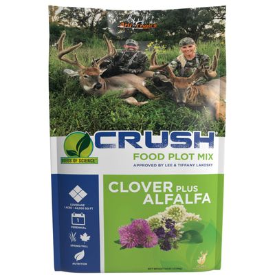 Ani-Logics Outdoors Crush Clover Plus Alfalfa - Deer Food Plot Seed - Perennial Clovers + Alfalfa with Drought Tolerance for Reliable Season-Long Attraction