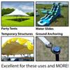 Moose Supply Single Head Metal Tent Stakes Heavy Duty Steel Ground Stake, Versatile Spikes to Anchor Commercial Inflatables, Event Party Tents, and Outdoor Camping Shelters, 1 x 40 Inch, 4 Pack view 4