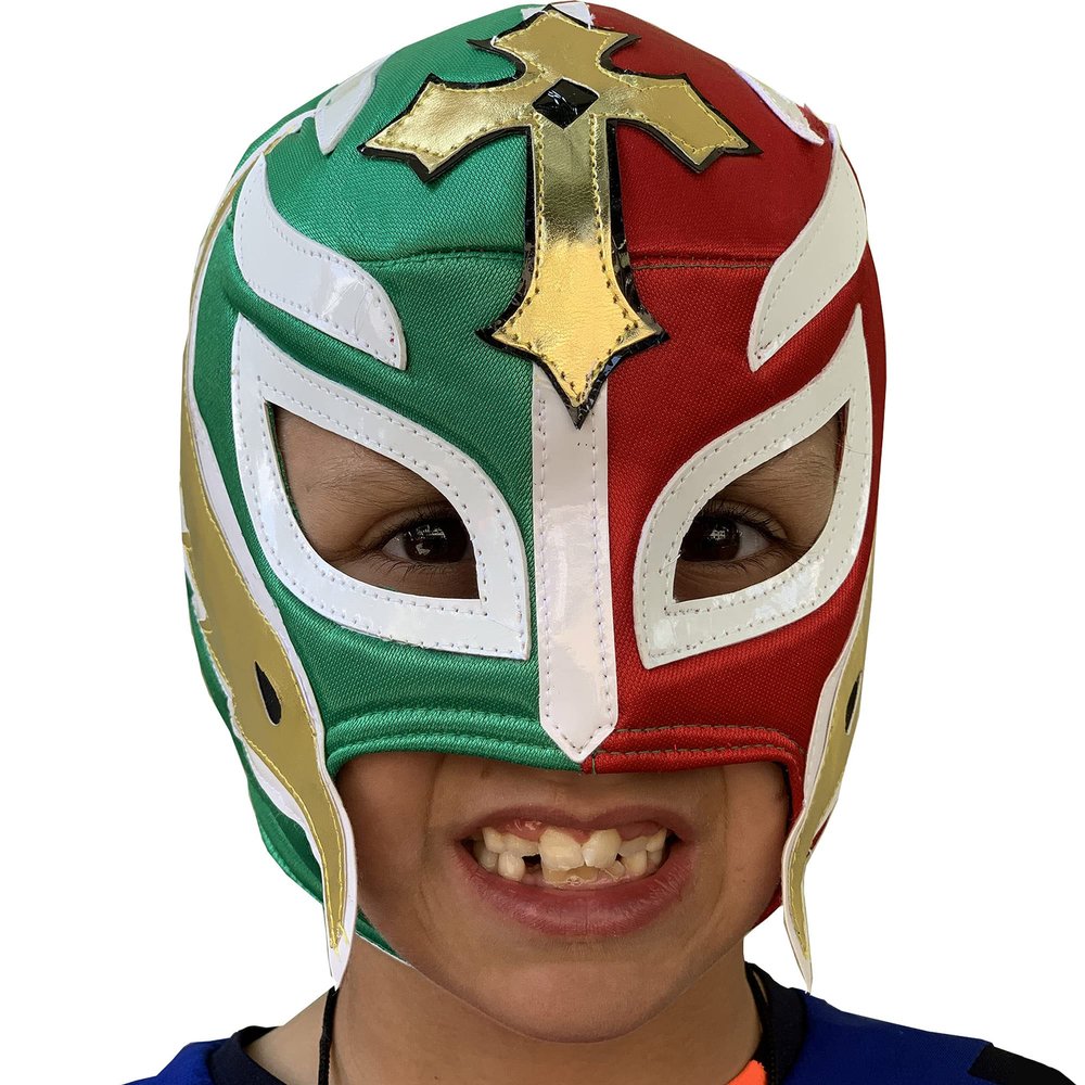 REY MISTERIO Youth Lucha Libre Wrestling Mask - Kids Fit, 4 to 7 y/o Luchador Mask by Make It Count