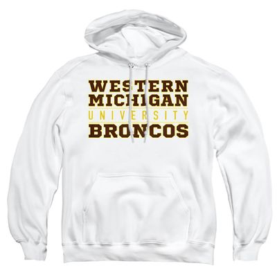 Western Michigan University Official Between The Lines Unisex Adult Pull-Over Hoodie, White, 3X-Large