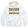 Western Michigan University Official Between The Lines Unisex Adult Pull-Over Hoodie, White, 3X-Large view 1