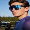 KAPVOE Polarized Cycling Glasses with 4 Interchangeable Lenses TR90 Sports Sunglasses Women Men Running MTB Bike Bicycle Accessories 02 Blue Black view 3