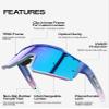 KAPVOE Polarized Cycling Glasses with 4 Interchangeable Lenses TR90 Sports Sunglasses Women Men Running MTB Bike Bicycle Accessories 05 Blue view 2