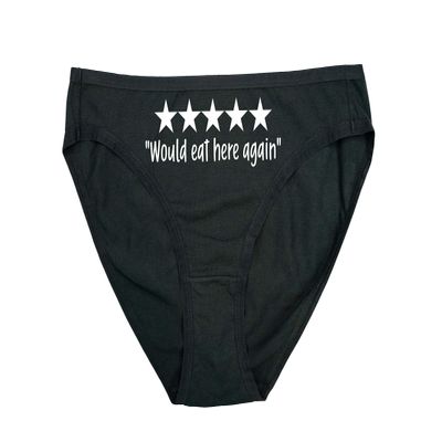 5 Stars Would Eat Here Again! Womens Panties Size LARGE | Dirty V Day Gift | Couples Valentines Day | Valentines Gift For Her