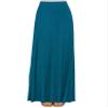 Lock and Love LL WB1434 Womens Solid Maxi Skirt with Elastic Waist Band XS Teal view 2