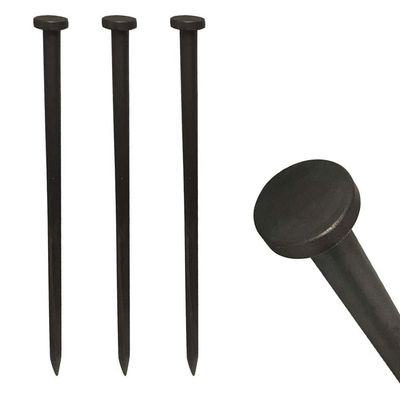 Moose Supply Single Head Tent Stakes - Heavy Duty Steel Tent Stakes, Versatile Ground Spikes to Anchor Commercial Inflatables, Party Tents, and Outdoor Camping Shelters, 1 x 40 Inch, 10-Pack