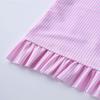 YONGHS 2 Piece Little Girls Rash Guard Summer Swimsuit Long Sleeve Bikini Ruffle Swimwear Bathing Suit Pink Stripe 0-3 Months view 4