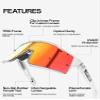 KAPVOE Polarized Cycling Glasses with 4 Interchangeable Lenses TR90 Sports Sunglasses Women Men Running MTB Bike Bicycle Accessories 12 Red Clear view 2