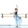 Ballet Barre Double Bar 8 FT Long Black 1.5 Diameter Wall Mounted | Fixed Height Ballet Barre System Traditional Wood | Home Studio Ballet Bar, Dance Bar, Stretch Bar, Dancing Stretching view 3