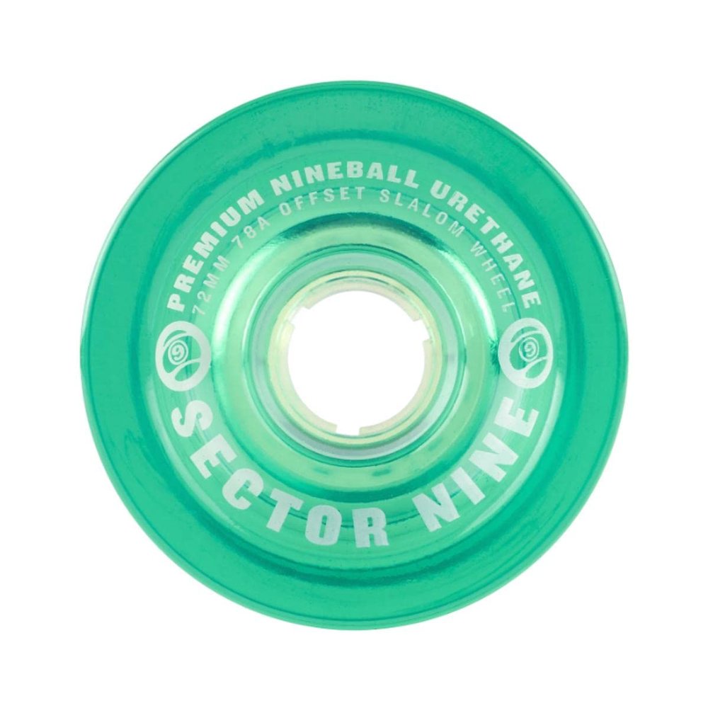 Sector 9 Unisex 72mm 78A Nineball Wheel Set, Adult, Mint, 72mm