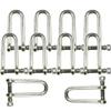 MarineNow 316 Stainless Steel Long D-Shackle Marine Grade Choose Size and Pack Quantity (12 mm, 10-Pack) view 1