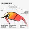 KAPVOE Polarized Cycling Glasses with 4 Interchangeable Lenses TR90 Sports Sunglasses Women Men Running MTB Bike Bicycle Accessories 11 Red view 2