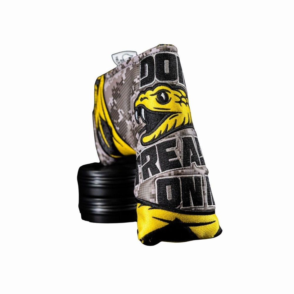 Pins & Aces Golf Co. Dont Tread On Me Premium Headcover - Quality Leather, Hand-Made Head Cover - Style and Customize Your Golf Bag - Tour Inspired, American, Patriotic Classic Design (Blade)