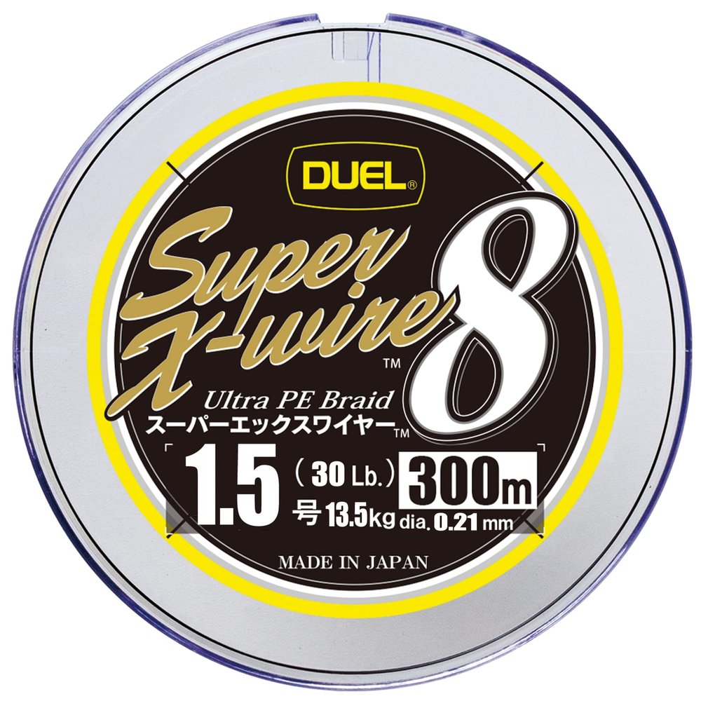 Duel H3619N-5CR PE Line Fishing Line Super X-Wire 8 [Line Fishing Line Fishing Tackle High Strength High Sensitivity] No. 1.5 118.1 ft (300 m) 5 Color/Yellow Marking