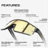 KAPVOE Polarized Cycling Glasses with 4 Interchangeable Lenses TR90 Sports Sunglasses Women Men Running MTB Bike Bicycle Accessories 04 Brown Black view 2