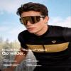 KAPVOE Polarized Cycling Glasses with 4 Interchangeable Lenses TR90 Sports Sunglasses Women Men Running MTB Bike Bicycle Accessories 04 Brown Black view 3