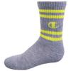 Champion unisex child Kids' Multipacks Socks, Crew Stripe - Green, 9 7 US view 4