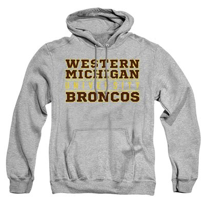 Western Michigan University Official Between The Lines Unisex Adult Pull-Over Hoodie, Athletic Heather, 3X-Large
