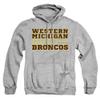 Western Michigan University Official Between The Lines Unisex Adult Pull-Over Hoodie, Athletic Heather, 3X-Large view 1