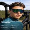 KAPVOE Polarized Cycling Glasses with 4 Interchangeable Lenses TR90 Sports Sunglasses Women Men Running MTB Bike Bicycle Accessories 03 Green Black view 3