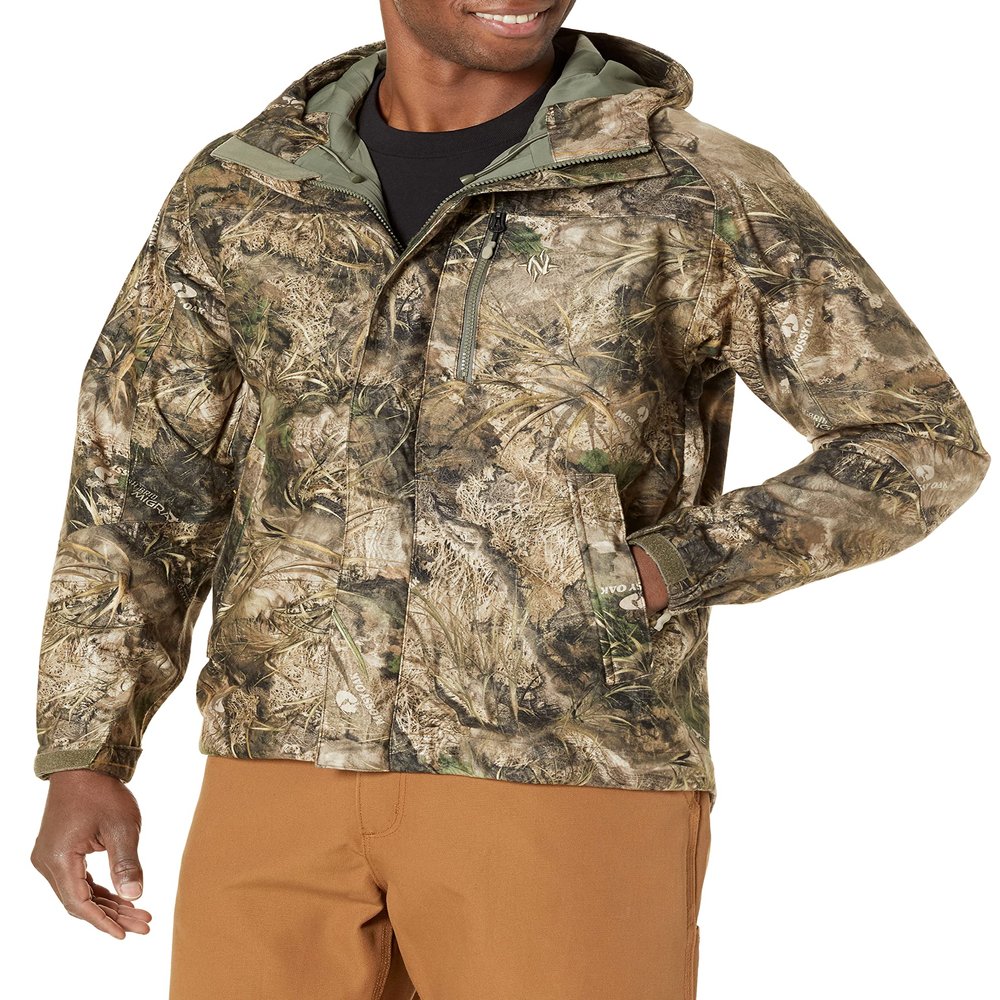 Nomad mens Hailstorm Jacket | Water and Windproof Hunting Jacket,Mossy Oak Migrate Camo,Medium