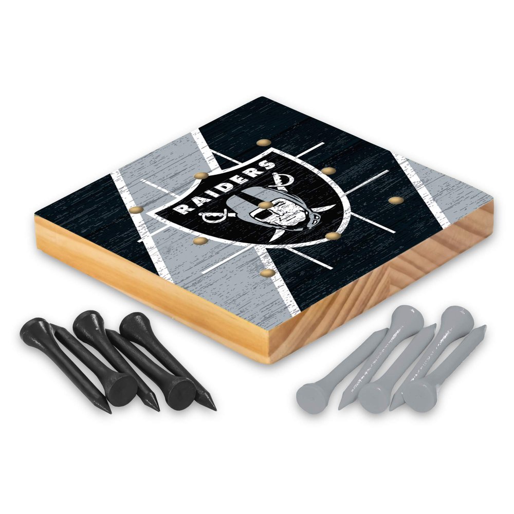 Rico Industries NFL Las Vegas Raiders Peg Tic Tac Toe Game 4.4 x 4.5-inches