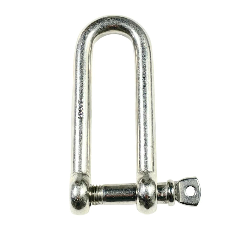 MarineNow 316 Stainless Steel Long D-Shackle Marine Grade Choose Size and Pack Quantity (04 mm, 01-Pack)