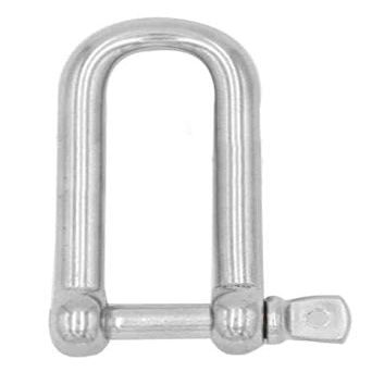 MarineNow 316 Stainless Steel Long D-Shackle Marine Grade Choose Size and Pack Quantity (05 mm, 50-Pack)
