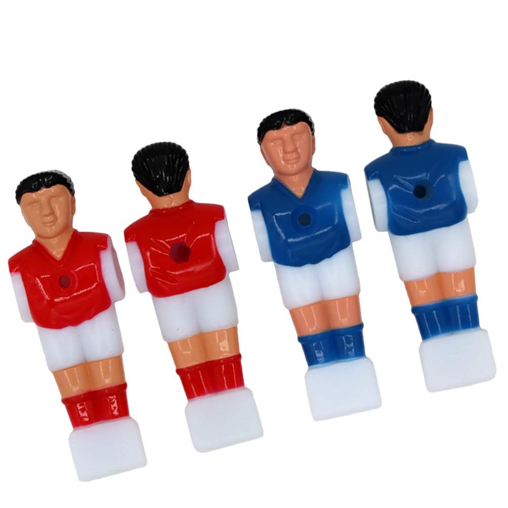Kisangel 4pcs Tabletop Football Players Replacement Parts Foosball Figures for Soccer Table Red Easy to Install Standard Compatible