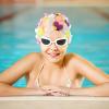 BESPORTBLE Swim Hats for Women Flower Swim Cap Swim Hat Lovely Portable Stylish Charming Pearls Three- Dimensional Petals Vacation Accessories for Women Size L Bathing Caps for Swimming view 2