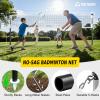 Patiassy Badminton Set for Backyard, Portable Badminton Net with 4 Badminton Rackets, 4 Nylon Shuttlecocks and Carry Bag, for Lawn Beach Family Games (White) view 2
