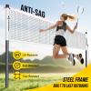 Patiassy Badminton Set for Backyard, Portable Badminton Net with 4 Badminton Rackets, 4 Nylon Shuttlecocks and Carry Bag, for Lawn Beach Family Games (White) view 4