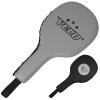 VELO. Taekwondo Kick Pad Microfiber Leather Double Kicking Durable Strike Pads Kickboxing Training Combat Sports Karate Target (Grey-Black, Pair) view 2