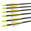 SHARROW Archery 12pcs 32 inch Fiberglass Arrows Hunting Arrows Target Practice Arrow Youth Arrow for Recurve Bow Traditional Bow Accessory (Yellow and White) view 3