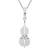 AeraVida Cute Orchestra Violin or Cello Musical Instrument Charm .925 Sterling Silver Pendant Necklace for Music Inspired Fashion with a Trendy Casual Vibe | Music Lover Gift | Recital Gift | 18 Inch Cable Chain view 2
