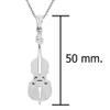 AeraVida Cute Orchestra Violin or Cello Musical Instrument Charm .925 Sterling Silver Pendant Necklace for Music Inspired Fashion with a Trendy Casual Vibe | Music Lover Gift | Recital Gift | 18 Inch Cable Chain view 4