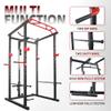 Power Cage 1000-Pound Capacity Exercise Stand Olympic Squat Cage Power Rack with LAT Pull-Down Attachment, Multi-Grip Pull-up Bar and Dip Handle for Men Women Strength Training Home Gym Equipment view 3