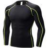 Men's Compression Shirts Long Sleeve, Base-Layer Quick Dry Workout T Shirts Sports Running Tops for Gym B Green view 1