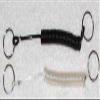 3 Inch, Coiled Stylus Tethers / Lanyard, Split Ring Both Ends (Clear) view 1
