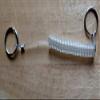 3 Inch, Coiled Stylus Tethers / Lanyard, Split Ring Both Ends (Clear) view 2