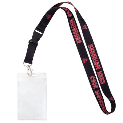 Desert Cactus Cal State Northridge University California Matadors CSUN Car Keys College ID Badge Holder Lanyard Keychain Detachable Breakaway Snap Buckle (w/Pouch Black)