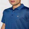 Callaway Men's Fine Line Stripe Short Sleeve Stretch Golf Polo, Moisture-Wicking, Sun Protection (Available in Big & Tall), Peacoat, Large view 3