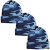 Gelante Unisex Beanie Cap Knitted Warm Solid Color 2060A-BlueCamo-3PC view 1