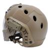 N C Tactical PJ Airsoft Fast Helmet F22, Full Face Protection with Detachable Mask and Goggles, Outdoor Riding Helmet. TAN view 4