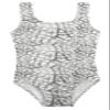 City Threads Girls One Piece Swimsuits UPF 50+, Made in the USA Swimwear, Girls Bathing Suits (Leopard Monochrome, 3T)