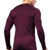 Men's Compression Shirts Long Sleeve, Base-Layer Quick Dry Workout T Shirts Sports Running Tops for Gym Wine view 2