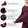 Men's Compression Shirts Long Sleeve, Base-Layer Quick Dry Workout T Shirts Sports Running Tops for Gym Wine view 4