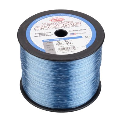 Berkley ProSpec Chrome, Ocean Blue, 40lb | 18.1kg, 1000yd | 914m Monofilament Fishing Line, Suitable for Saltwater Environments