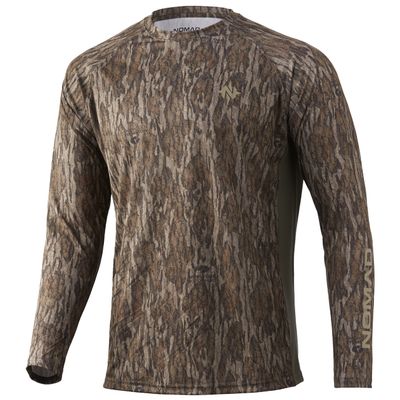 Nomad Mens Pursuit Long Sleeve | Hunting W/ Sun Protection Shirt, Mossy Oak New Bottomland Camo, 3X-Large US
